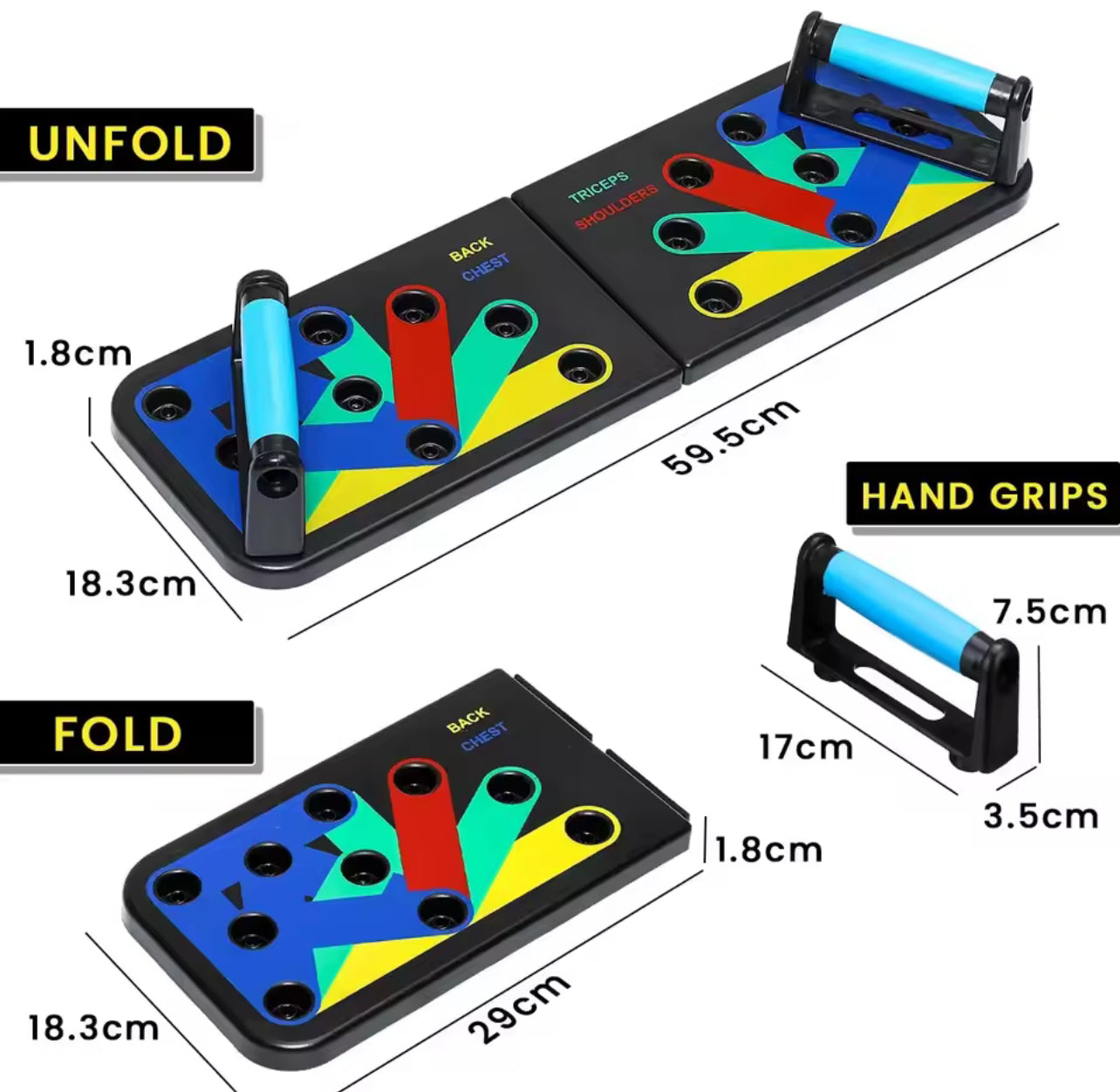 12 in 1 Push Up Board System Foldable Workout Portable Trainer for Home Fitnes