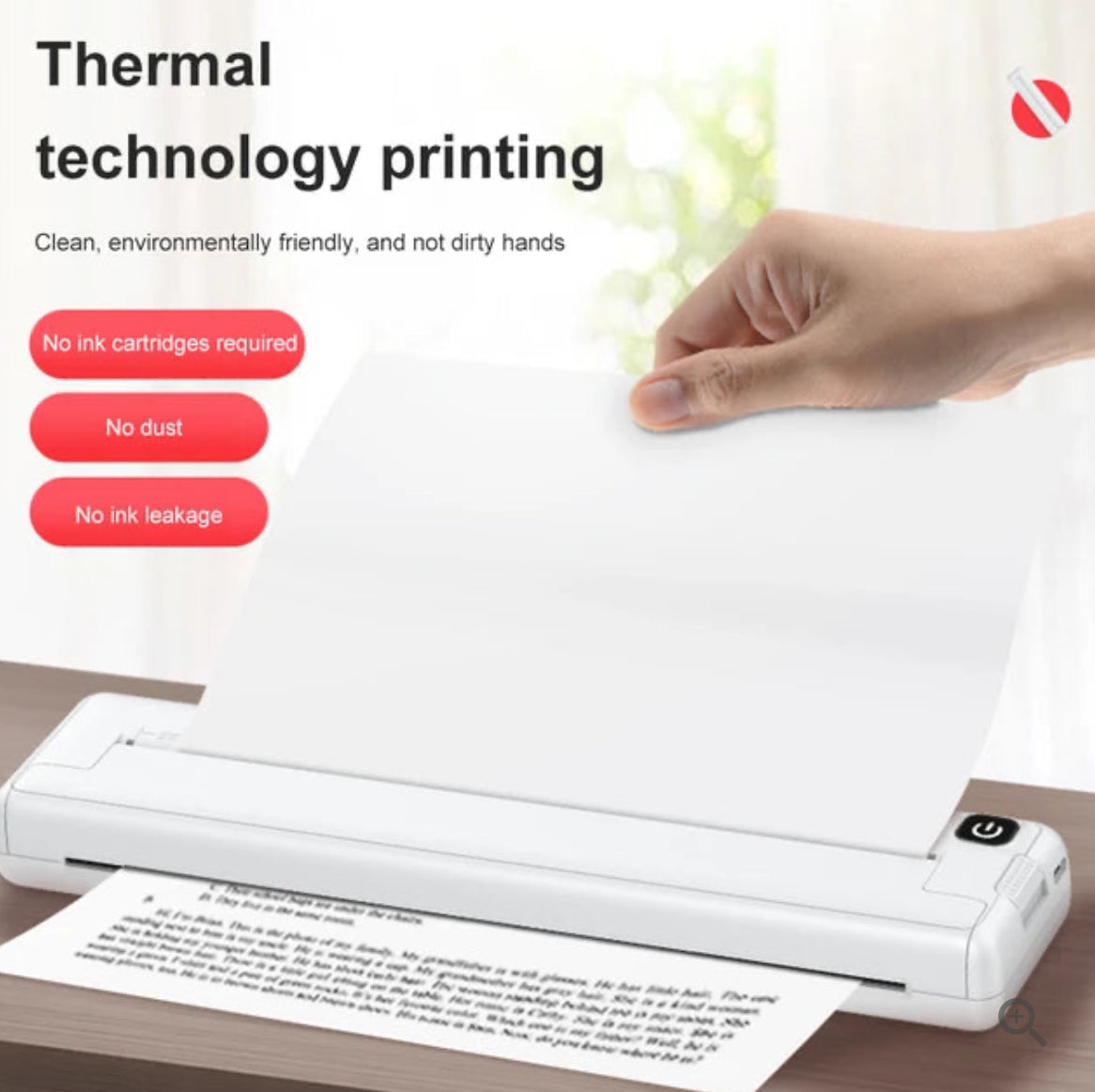 Portable Bluetooth Thermal Printer A4