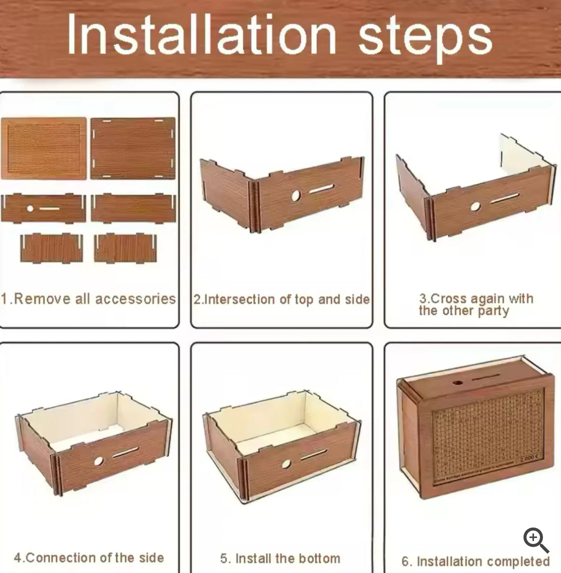 Wood Money Saving Box