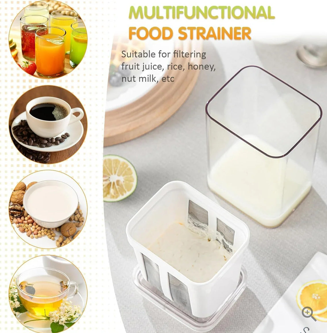 Greek Yogurt Strainer 1100ml – Multi-Purpose Yogurt Maker