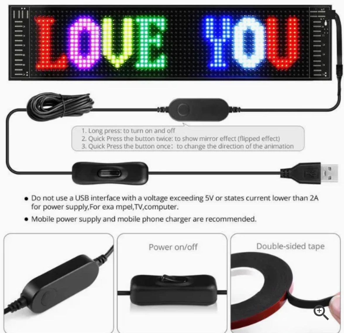 Car Led Sign Panel