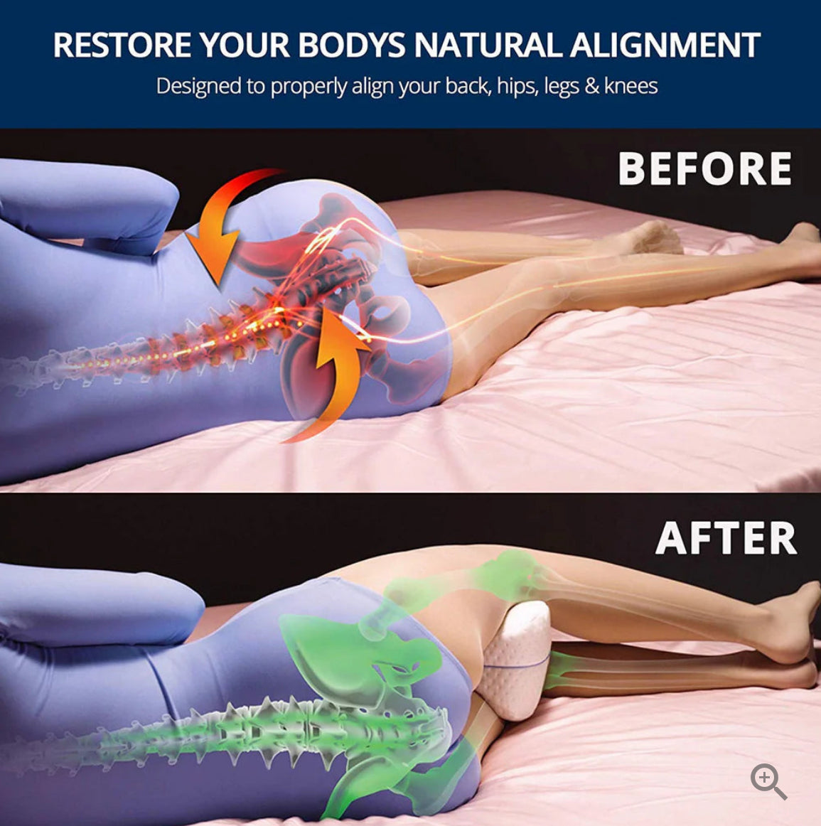Sleep Lumbar Foam Pillow Bed