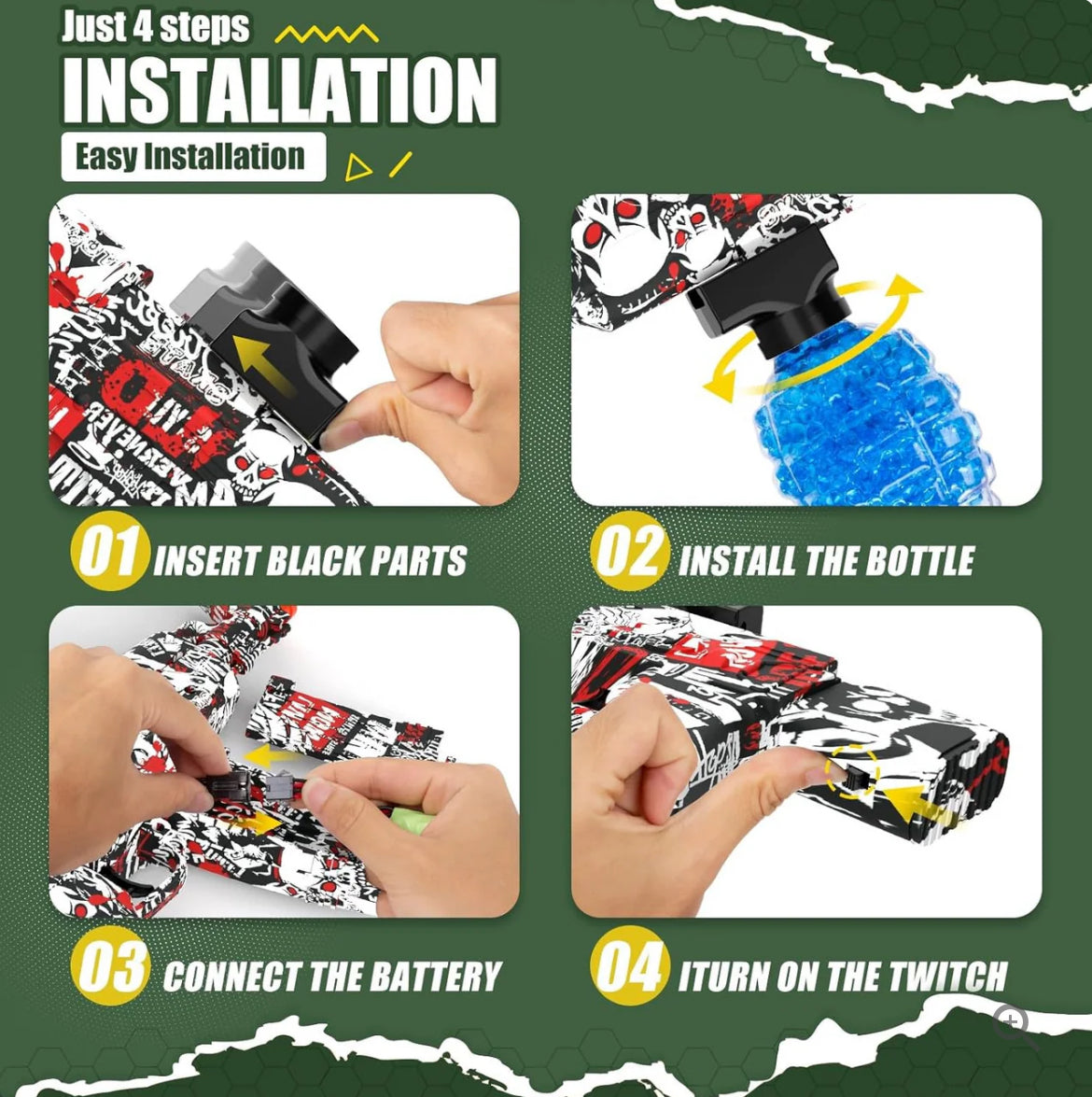 Electric Gel Blaster Toy Automatic Outdoor Toy