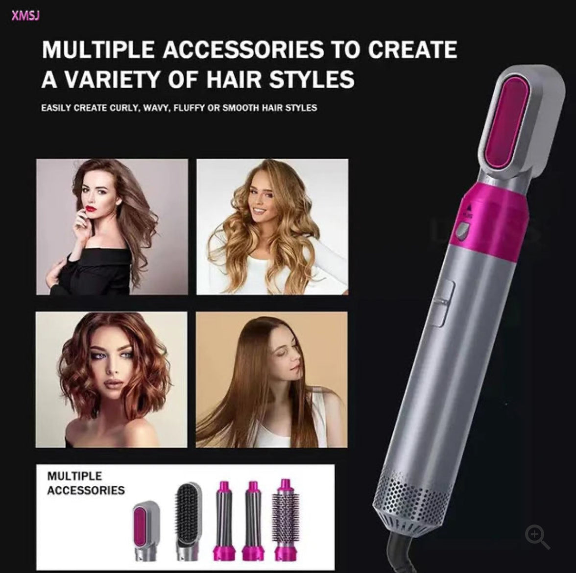 5 In 1 Hot Air Styler Hair Straightener
