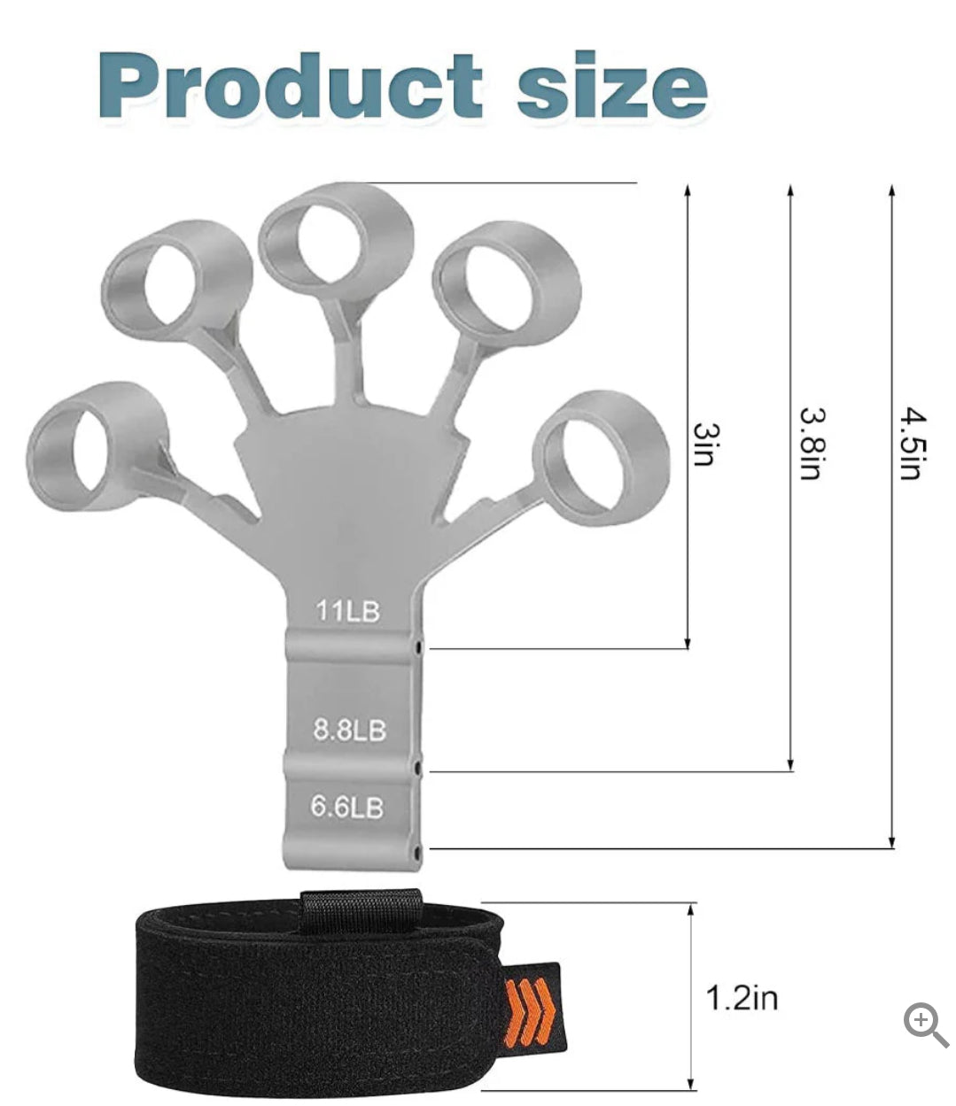 Hand Grip Strengthener - Adjustable Finger Exerciser and Finger Stretcher