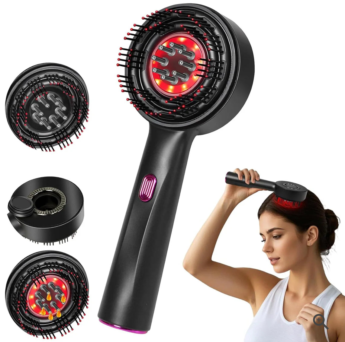 Laser Therapy Hair Growth Comb – Electric Scalp Massager & Hair Oil Applicator Waterproof