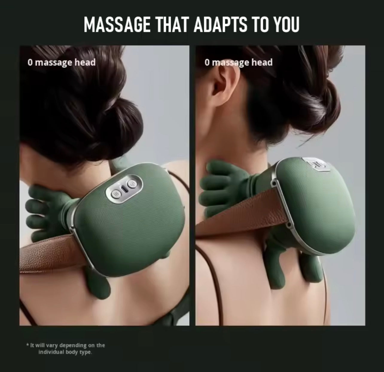 Rechargeable Neck and Back Massager with Heat, 3D Bionic Hand Design Massage