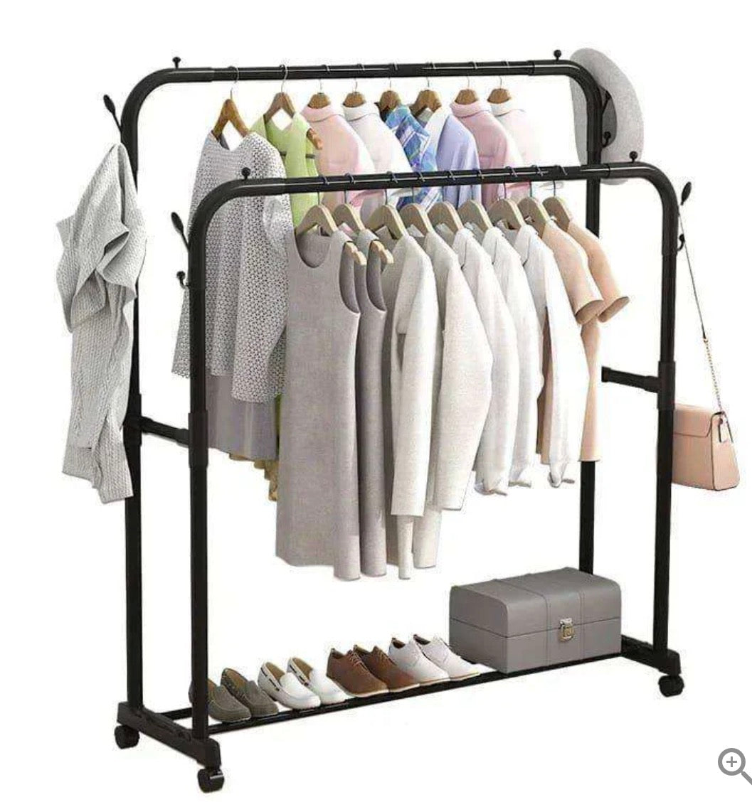 Premium Heavy-Duty Garment Rack – 48 kg Capacity | Sleek, Sturdy & Space Organizer Clothes Hanger