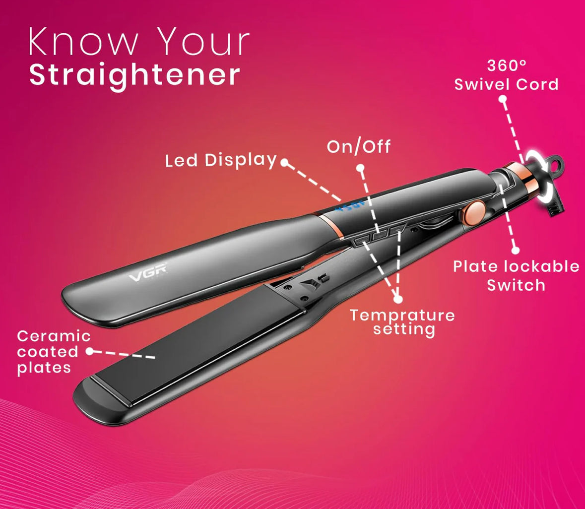 VGR V519 Professional Hair Straightener