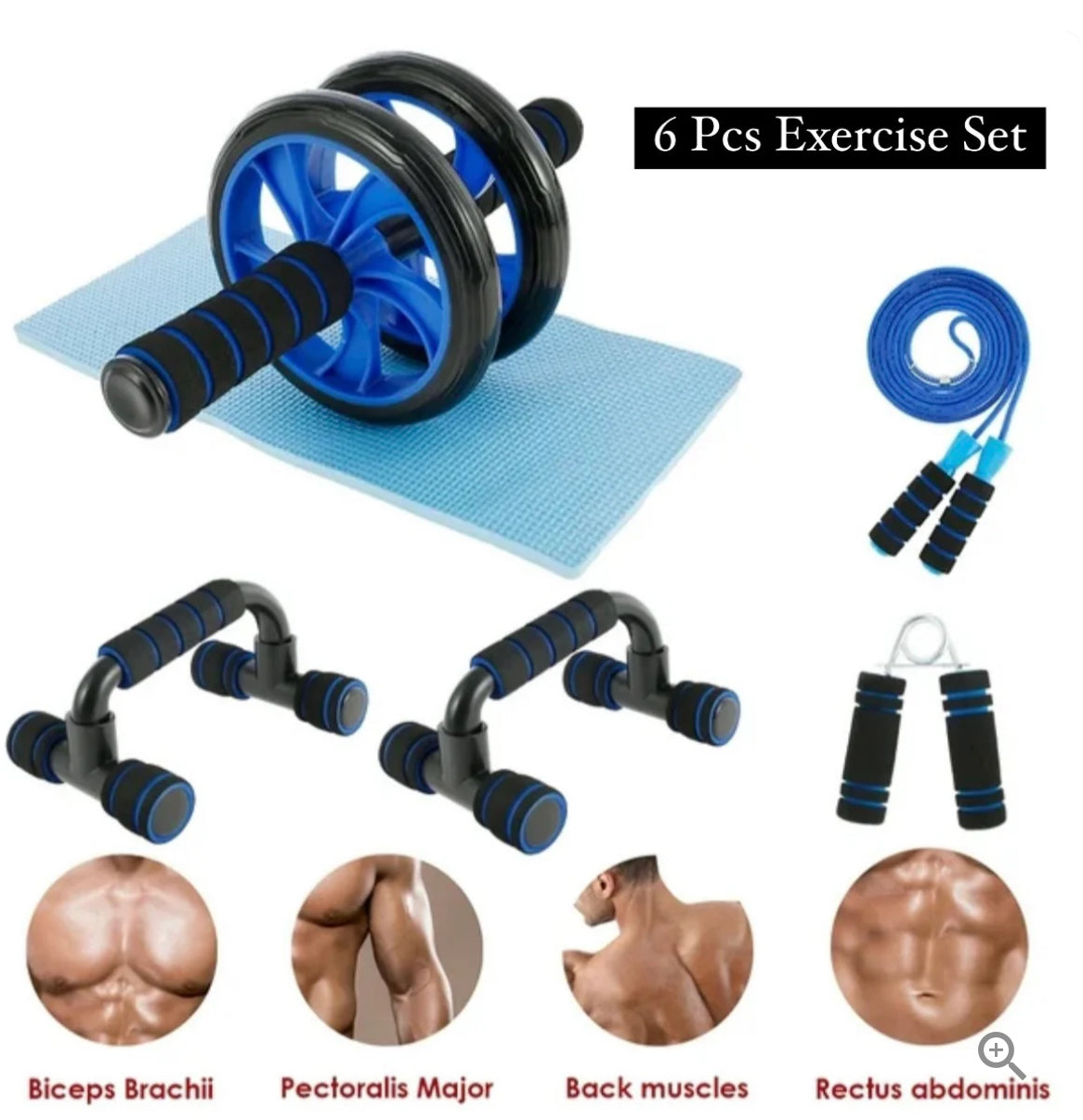 6 in 1 Pieces Sport Exercise Equipment Set Home Workout
