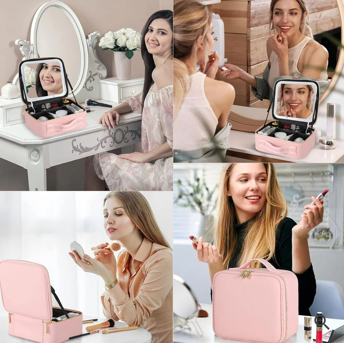 Adjustable Light Make up Bag with Mirror LED Light