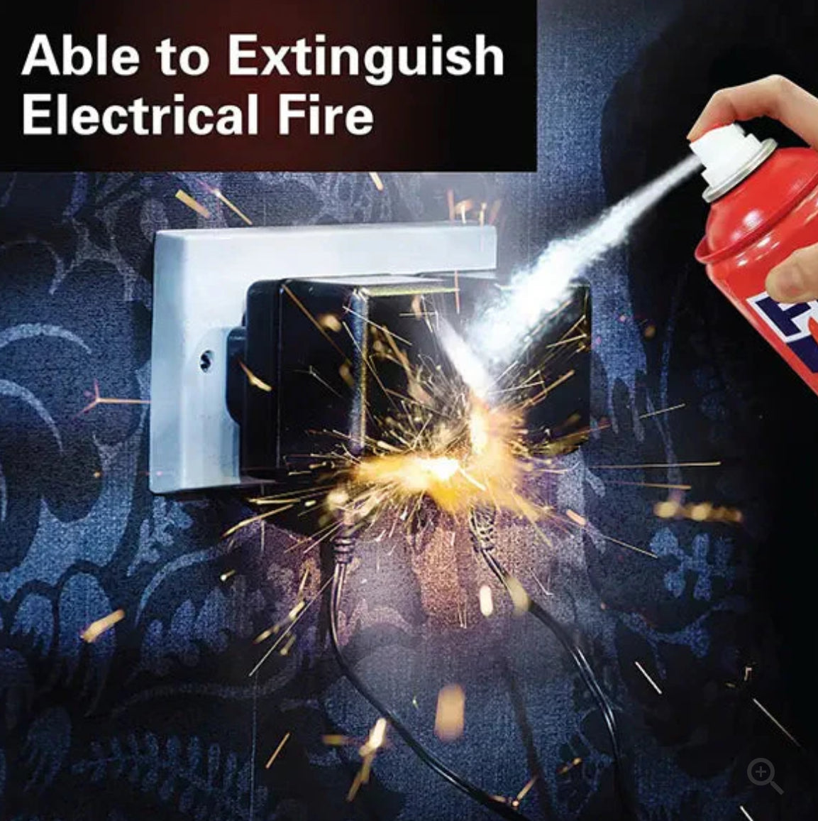 Fire Extinguisher Spray with Stand for Car and Home Use | Fire Stop Aluminium Spray