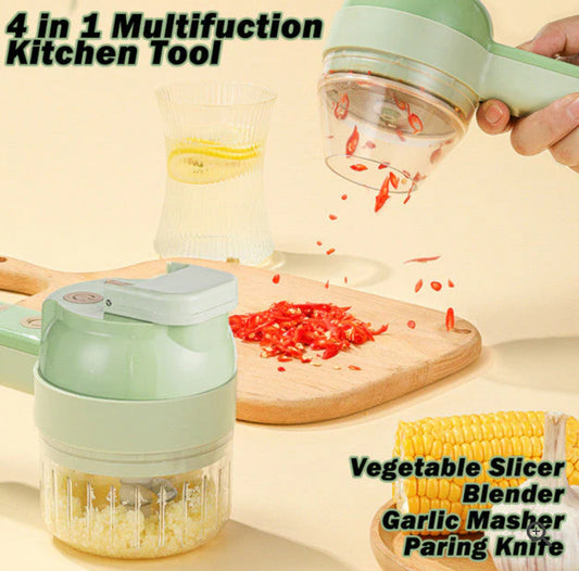 4 in 1 Handheld Electric Vegetable Cutter Food Chopper