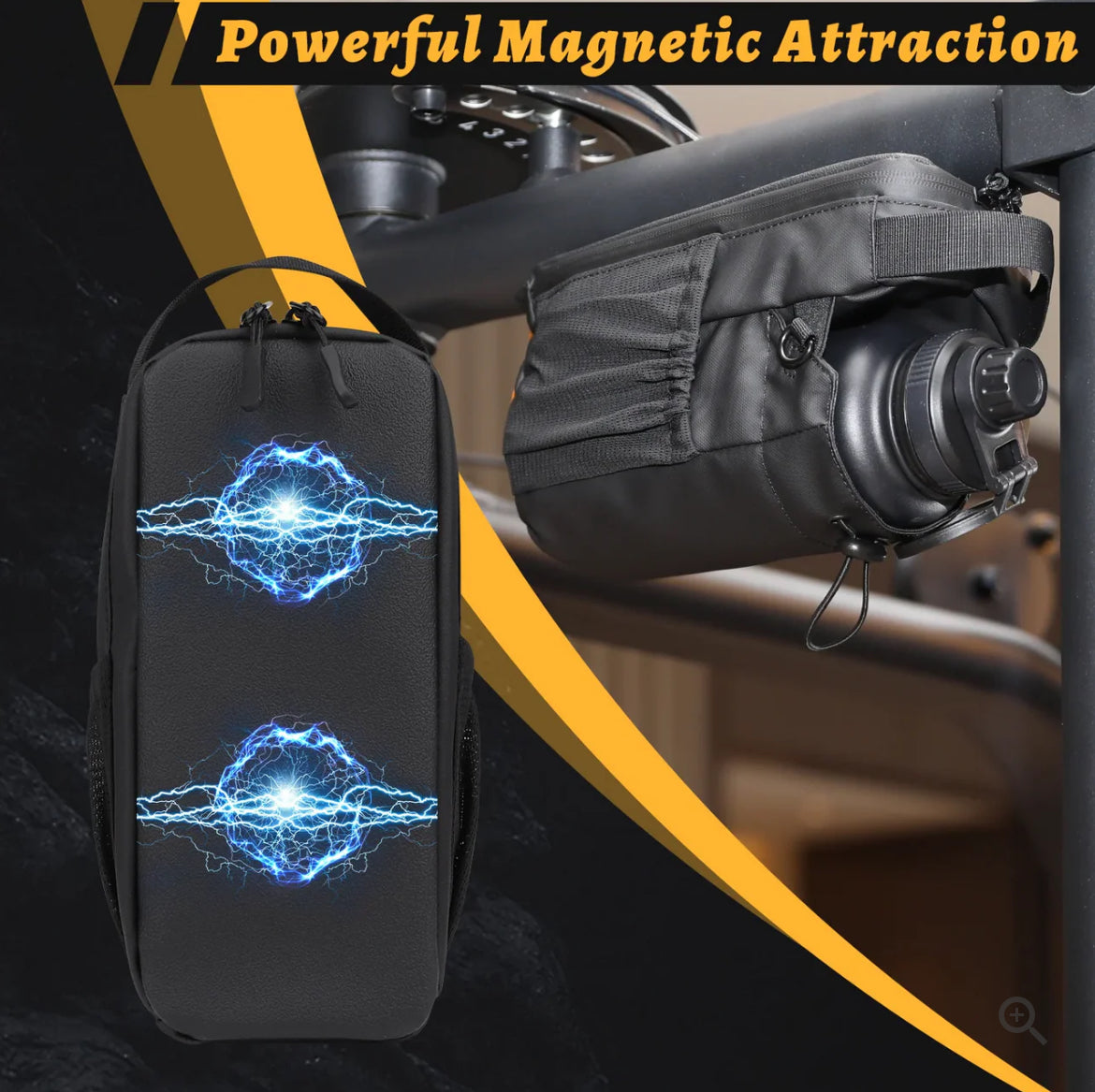 Magnetic Gym Bag With Water Bottle Holder