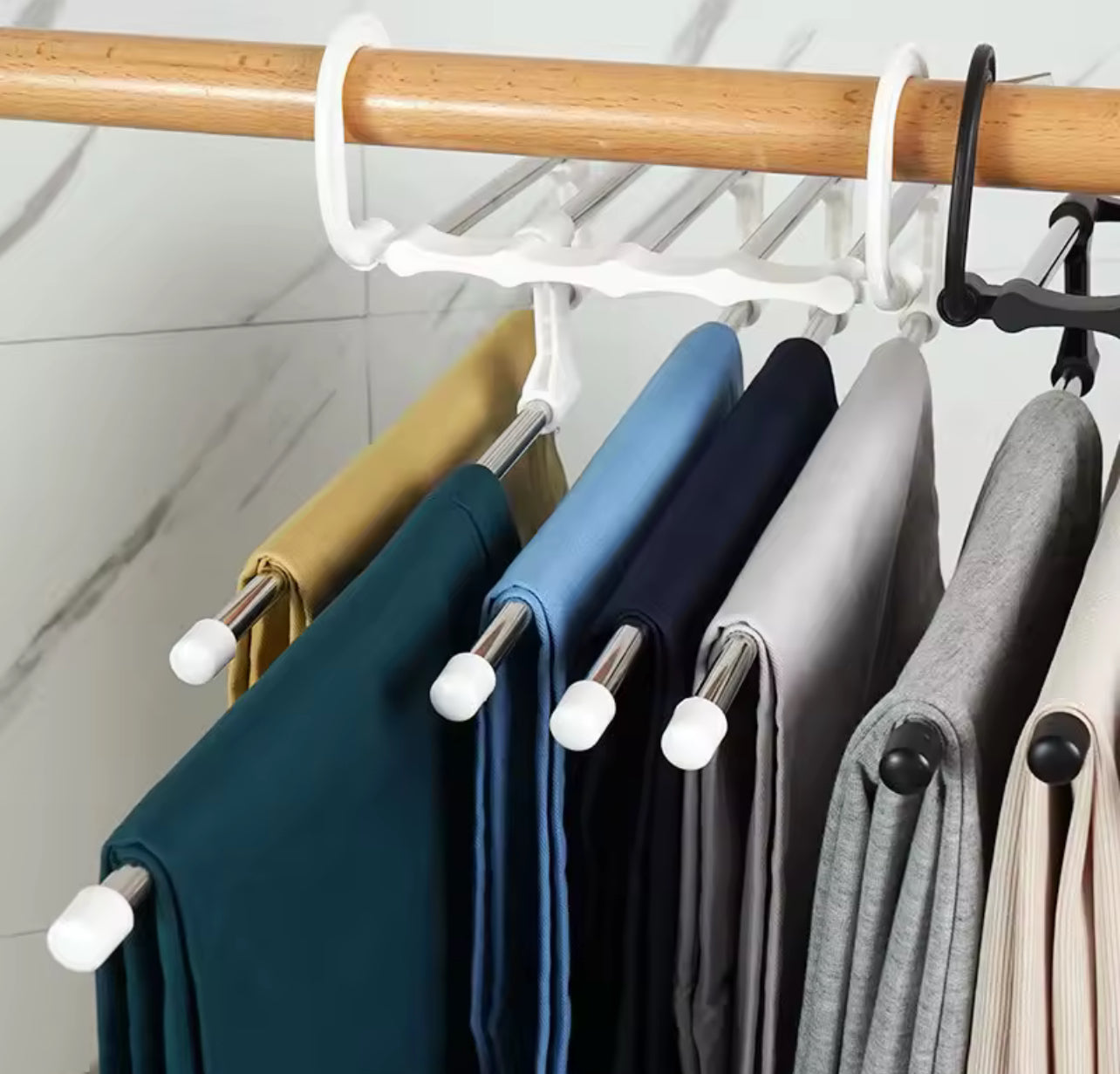 5-in-1 Foldable Clothes Hanger, Space-Saving Clothes Storage Solution