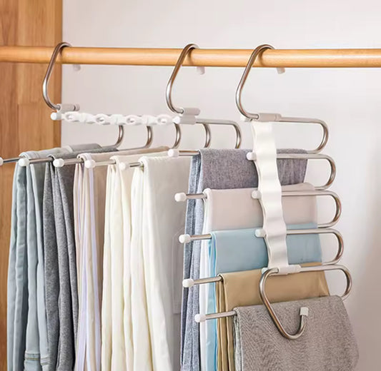 5-in-1 Foldable Clothes Hanger, Space-Saving Clothes Storage Solution