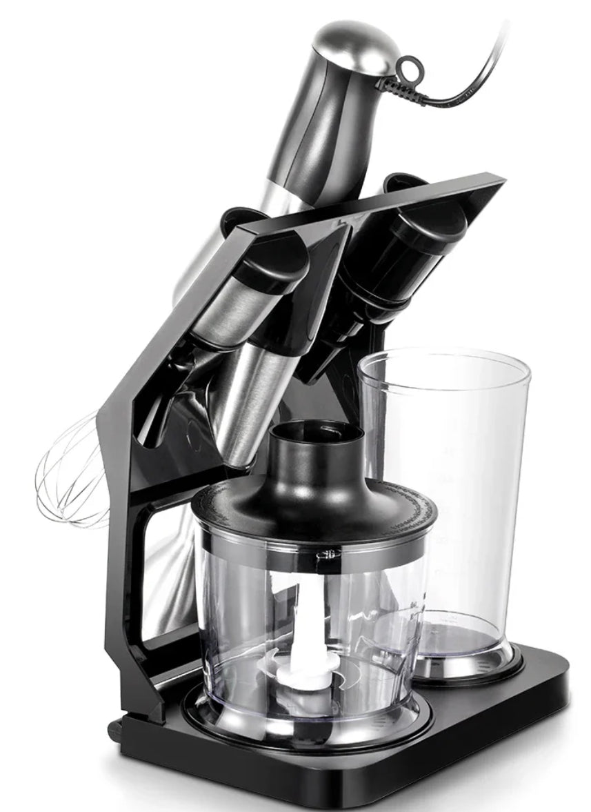 RAF 5 in 1 Stick Blender Set Vegetable Chopper Whisk Food Processor Immersion Hand Blender With Station