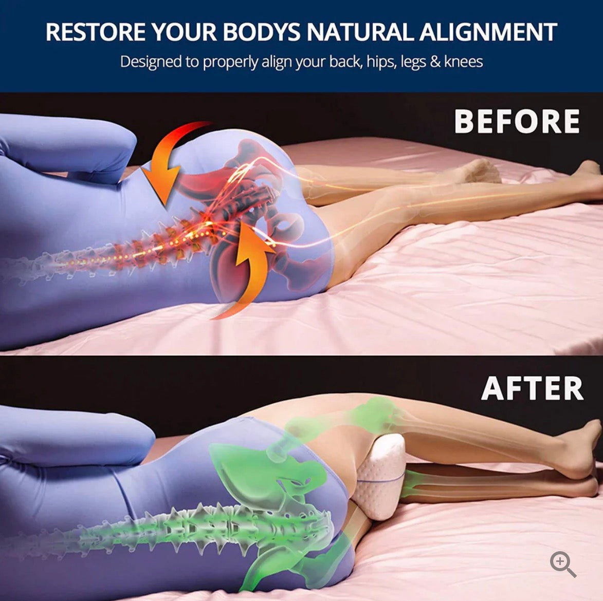 Sleep Lumbar Foam Pillow Bed