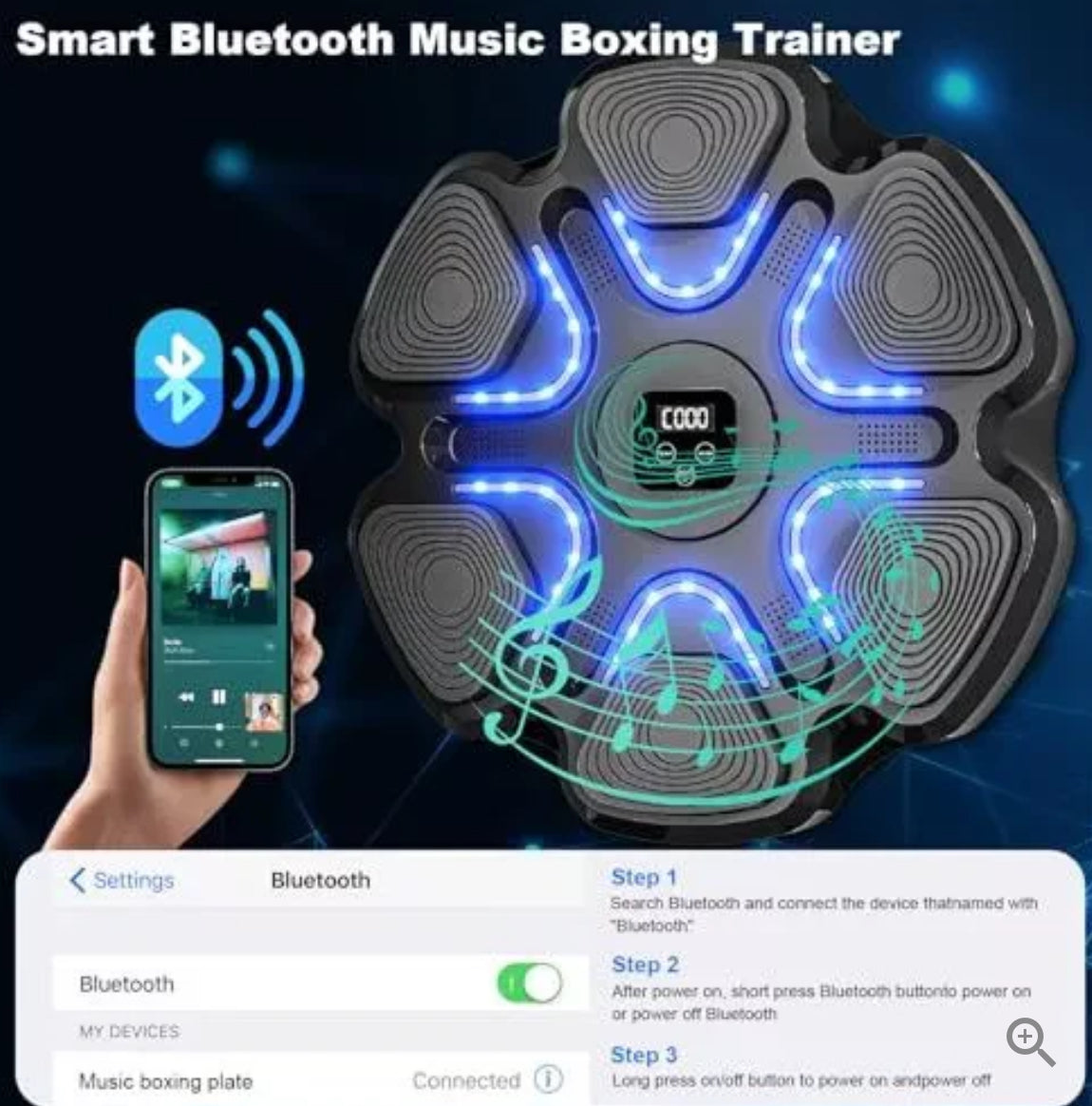 Smart Musical Boxing Machine BT Wall-Mounted Boxing Target