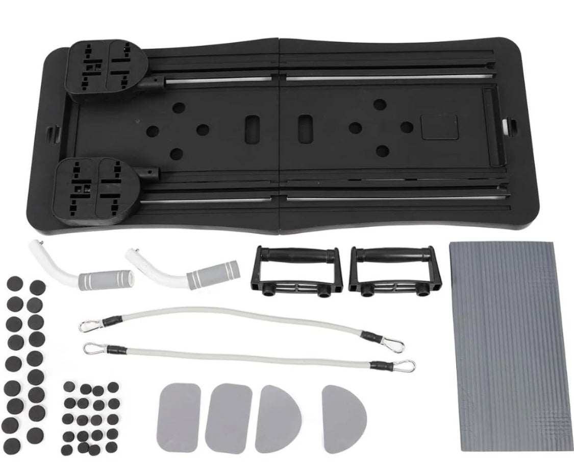 Foldable Pilates Reformer Machine – Multifunctional Home Fitness Board with Ab Roller