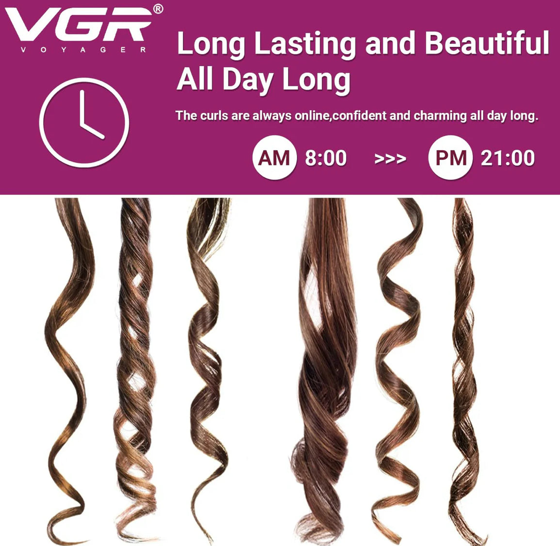 VGR V597, Professional Wavy Hair 5 Barrels Curling Iron