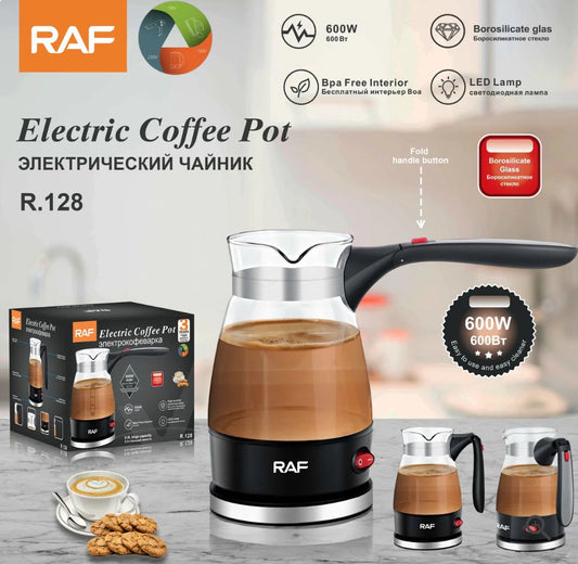 Raf Glass Coffee Pot Maker Heater Kettle 600W & 500ML R128