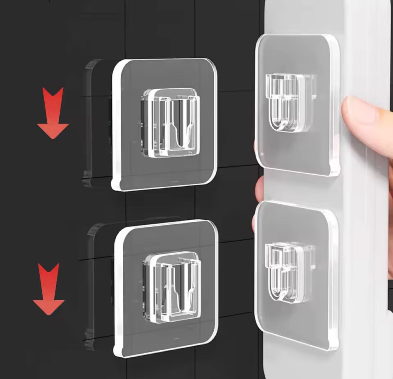 Self Adhesive Hooks Tape (10 Pairs)