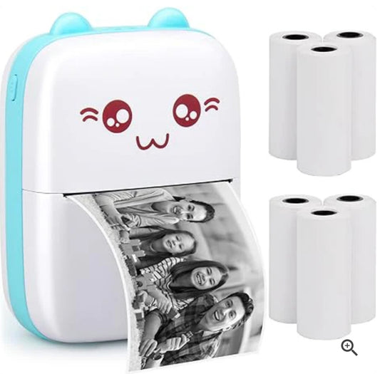 Bluetooth Pocket Mini Printer, For Android & iOS With 1 Free Paper Roll