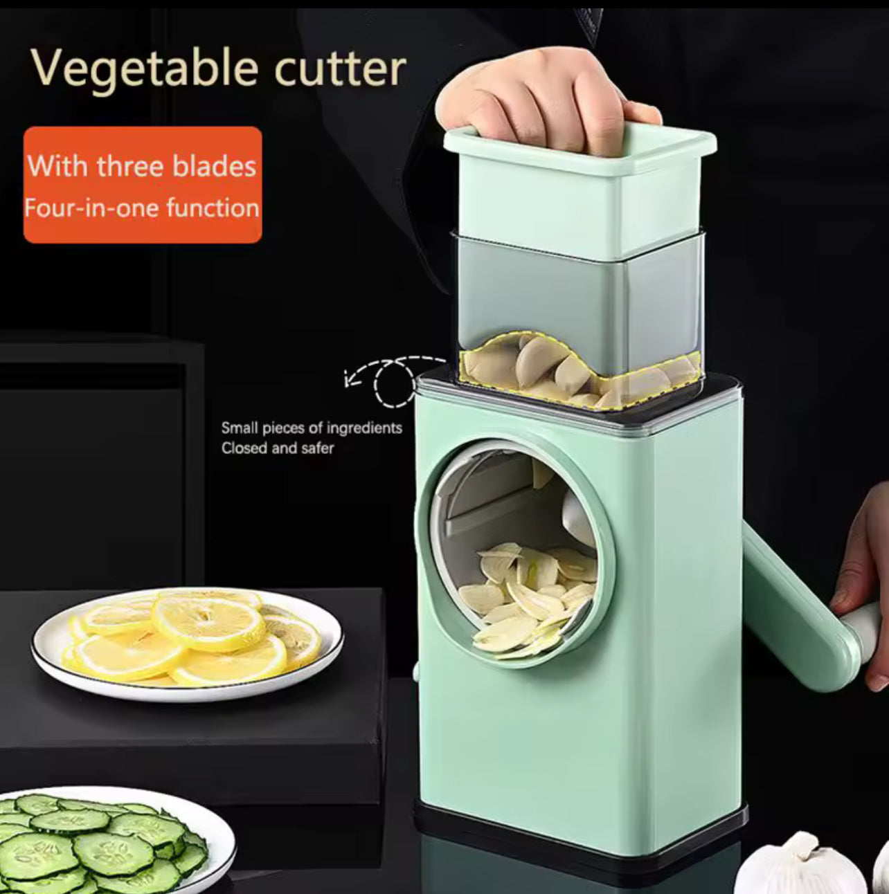 Multifunctional Rotary Vegetable Cutter 3 In 1 Shredder , Slicer and Grinder