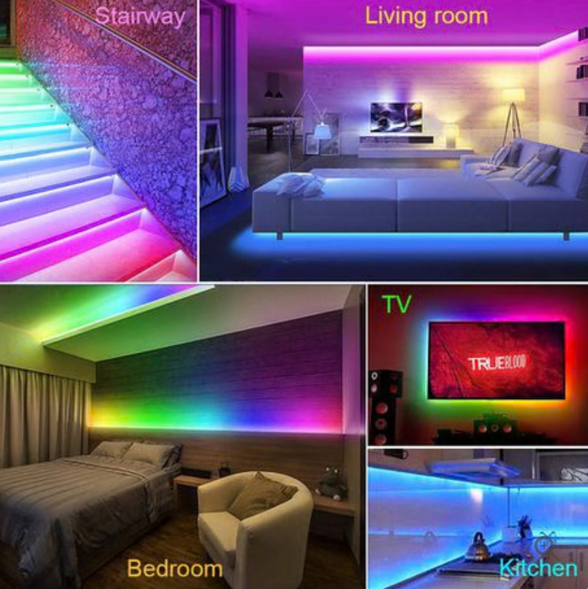 RGB Led Light 5 Meter Waterproof Phone App Bluetooth + Remote Controller