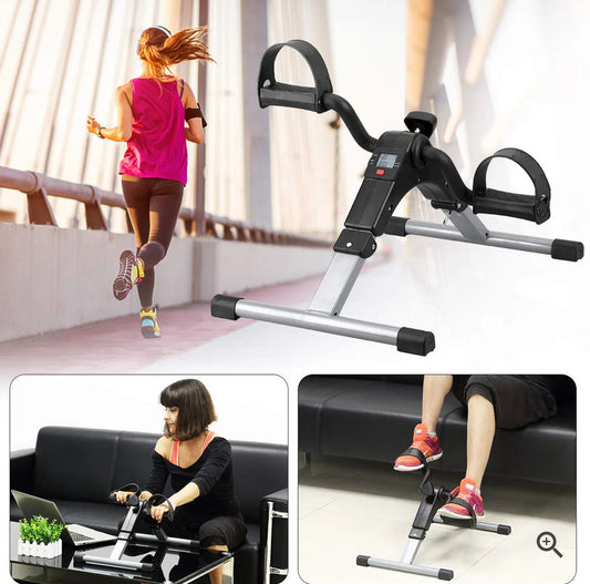 Sport Foldable Pedal Exerciser, Stationary Under Desk Exercise Equipment Arm/Leg/Foot Peddler Exercise