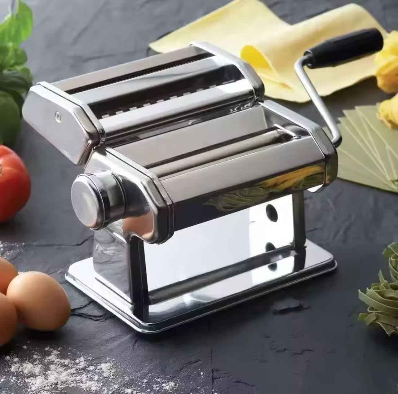 Pasta Maker Machine Stainless Steel Noodle Spaghetti Machine With 8 Adjustable Thickness Settings Pasta