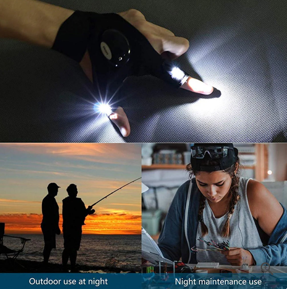 GloveLite Flashlight Glove Finger LED Light
