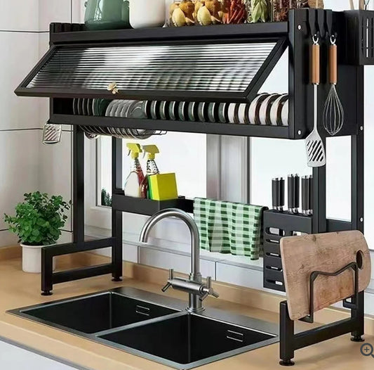 Sink Dish Rack, Space Saving & Multi-Functional Organizer