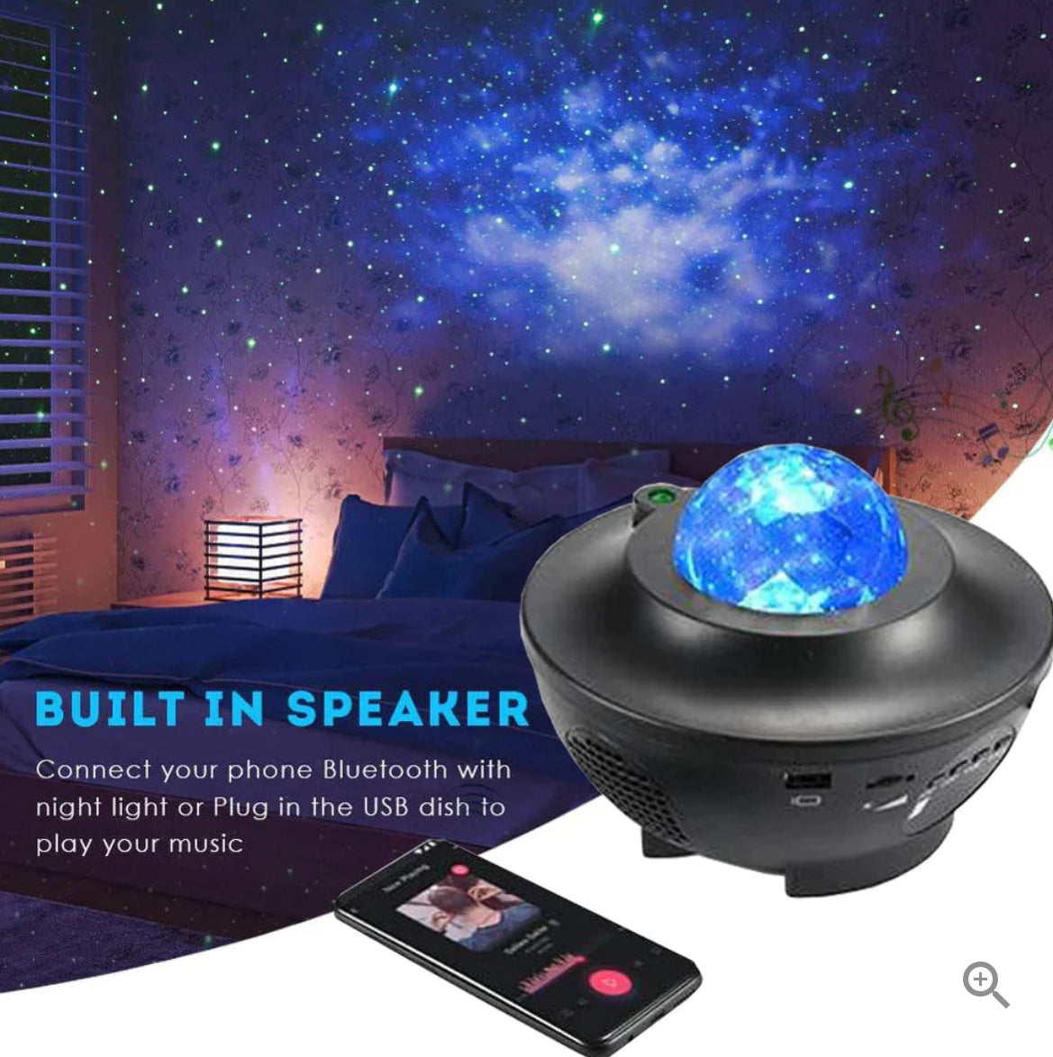 Galaxy Projector With Speaker