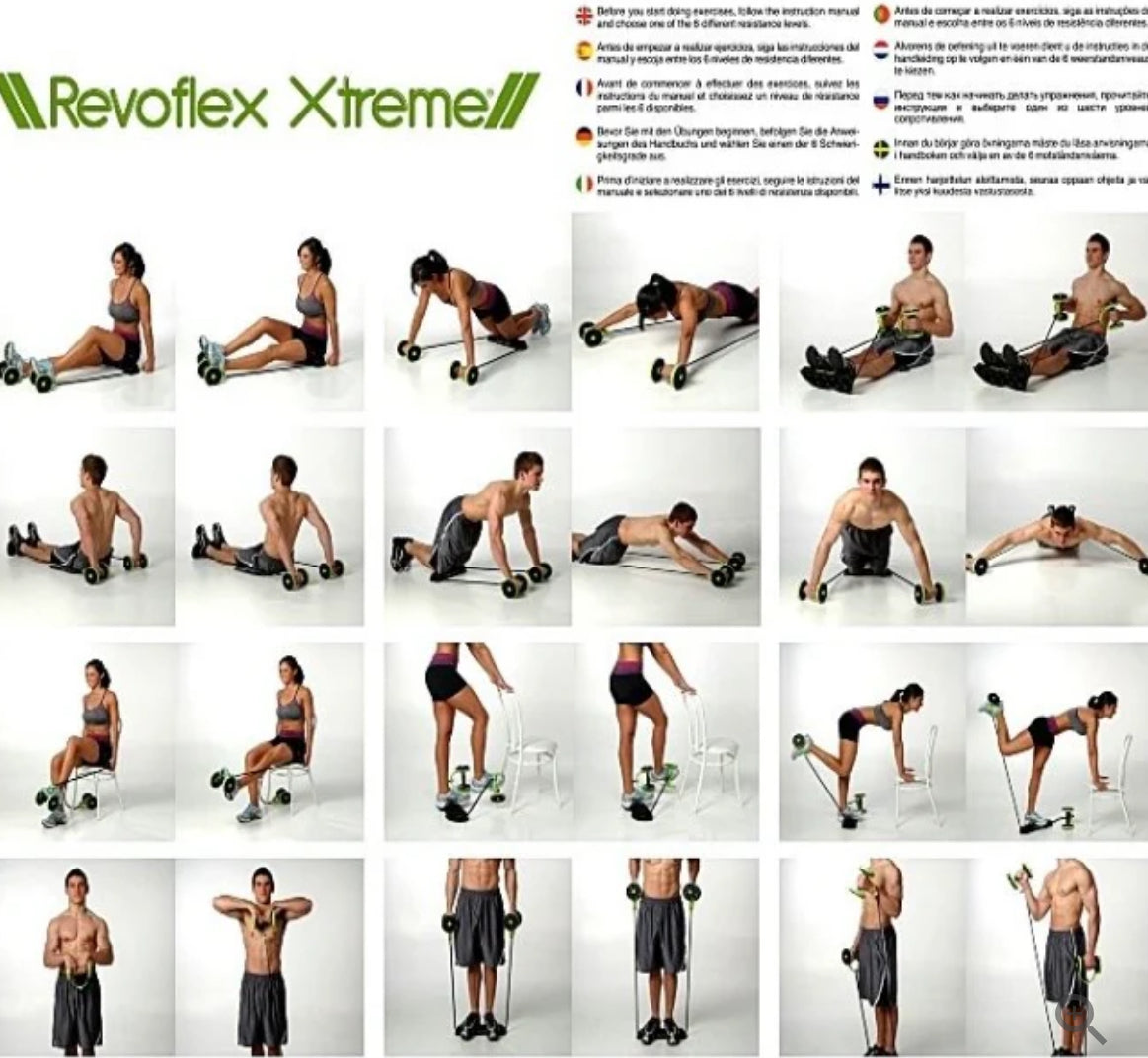 Revoflex Xtreme Abs Abdominal Exercise Wheel Body Strength Training Roller