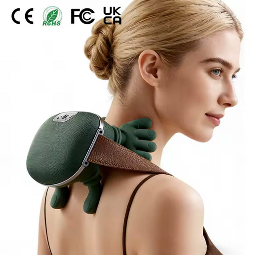 Rechargeable Neck and Back Massager with Heat, 3D Bionic Hand Design Massage