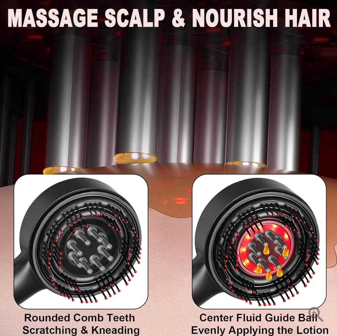 Laser Therapy Hair Growth Comb – Electric Scalp Massager & Hair Oil Applicator Waterproof