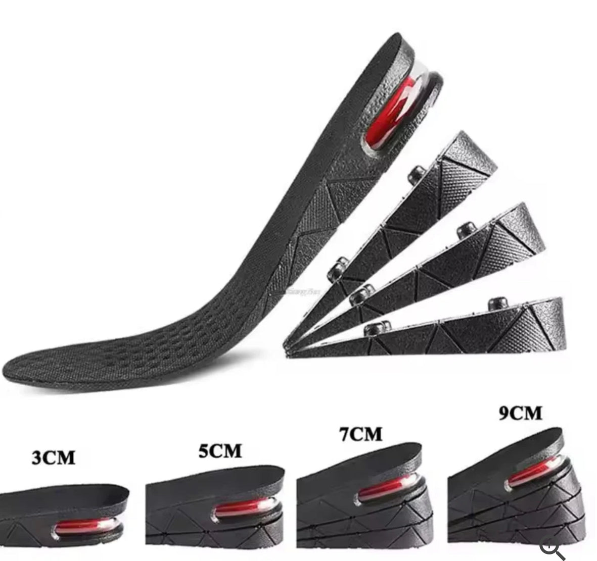 Foot Height Increase Insole With Air Cushion Adjustable Shoe