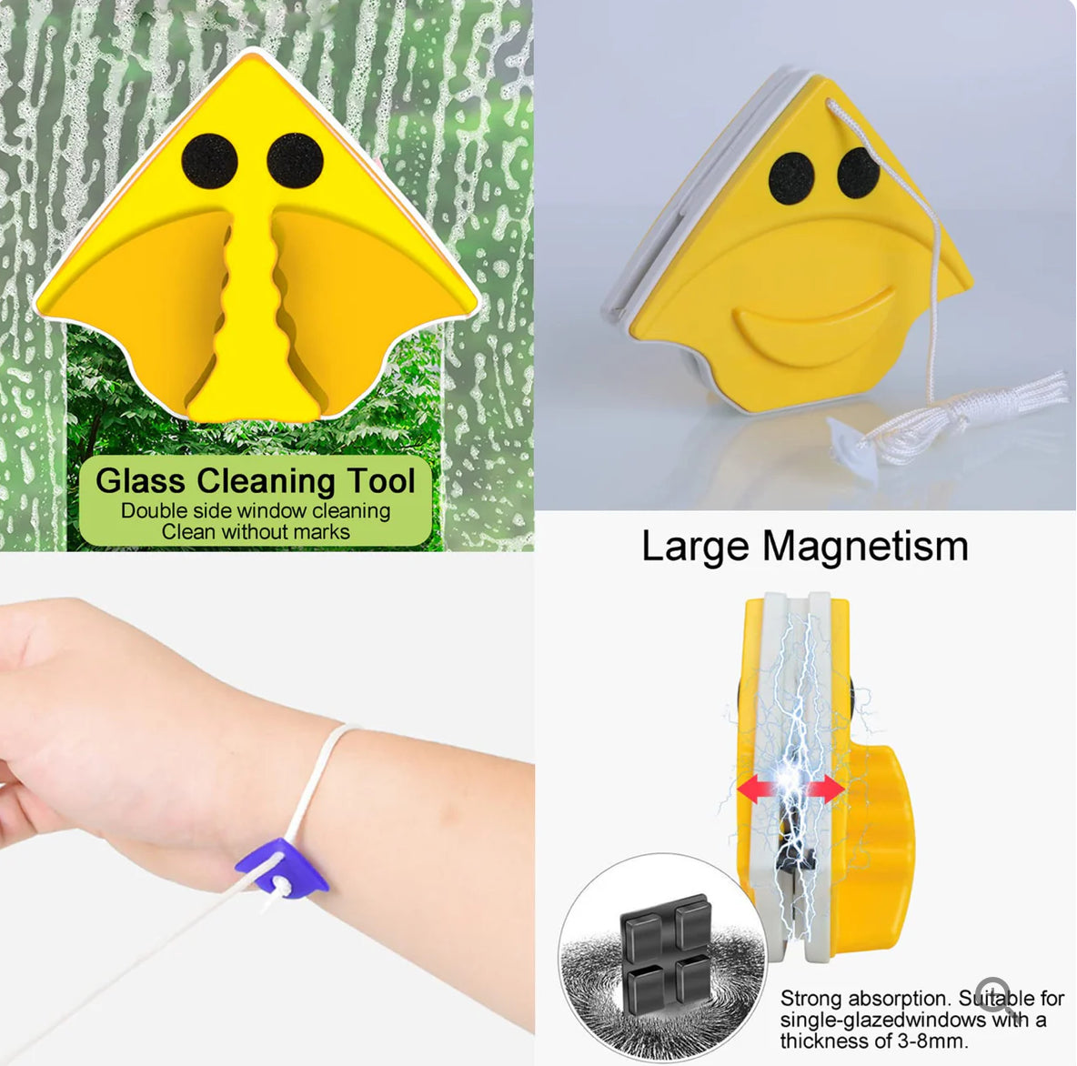Double Sided Window Glass Cleaner